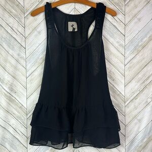 One Teaspoon | black ruffle tank